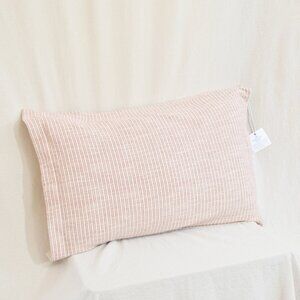 The Company Store NWT set of two red striped standard size cotton shams